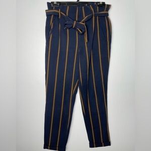 Zara stripes high waisted tapered pants